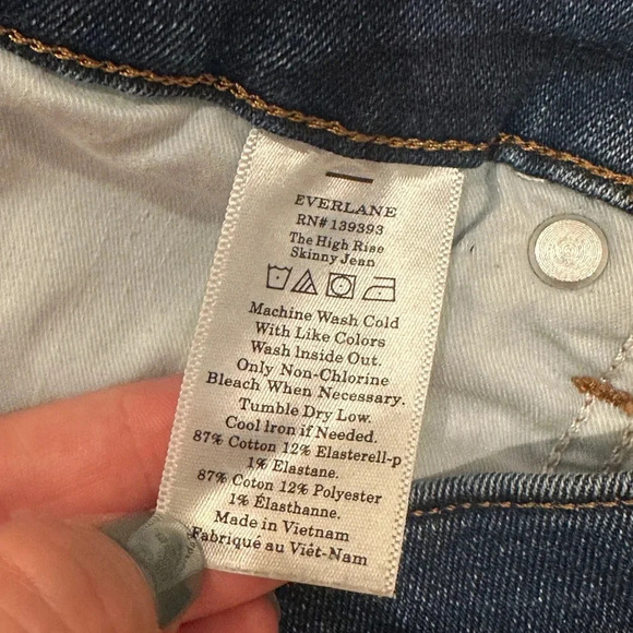 Everlane High Rise Authentic Stretch Skinny Jean jeans denim 29 - Picture 6 of 7